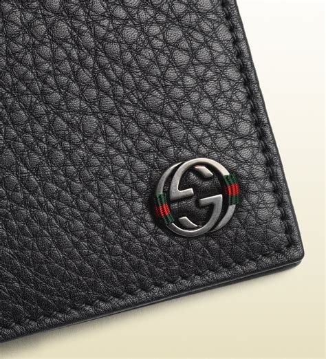 black gucci leather wallet